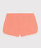 Shorts in spugna di cotone tinta unita bambina arancione ABRICOT