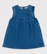 Abito smanicato per bebè in denim eco-sostenibile 