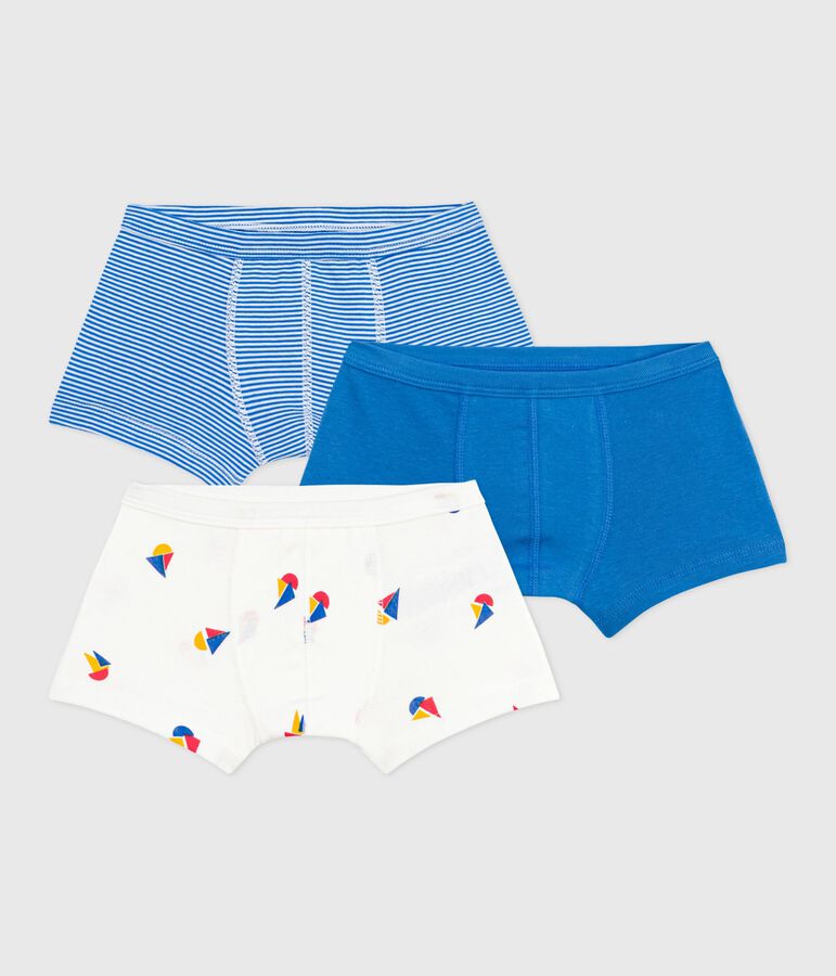 Set di boxer in cotone con barche stampate in vita bambino multicolore
