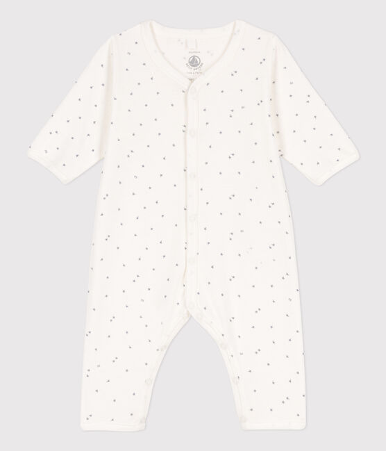 Tutina stelle in cotone bianco MARSHMALLOW/grigio GRIS
