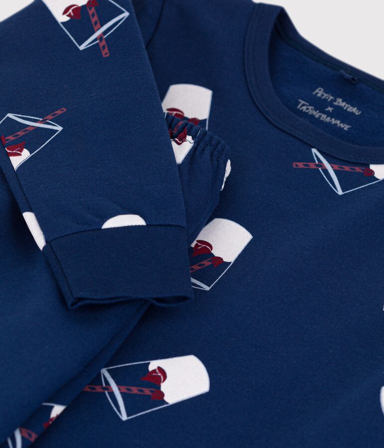 Pigiama bambino in cotone biologico Tajinebanane x Petit Bateau blu/multicolore