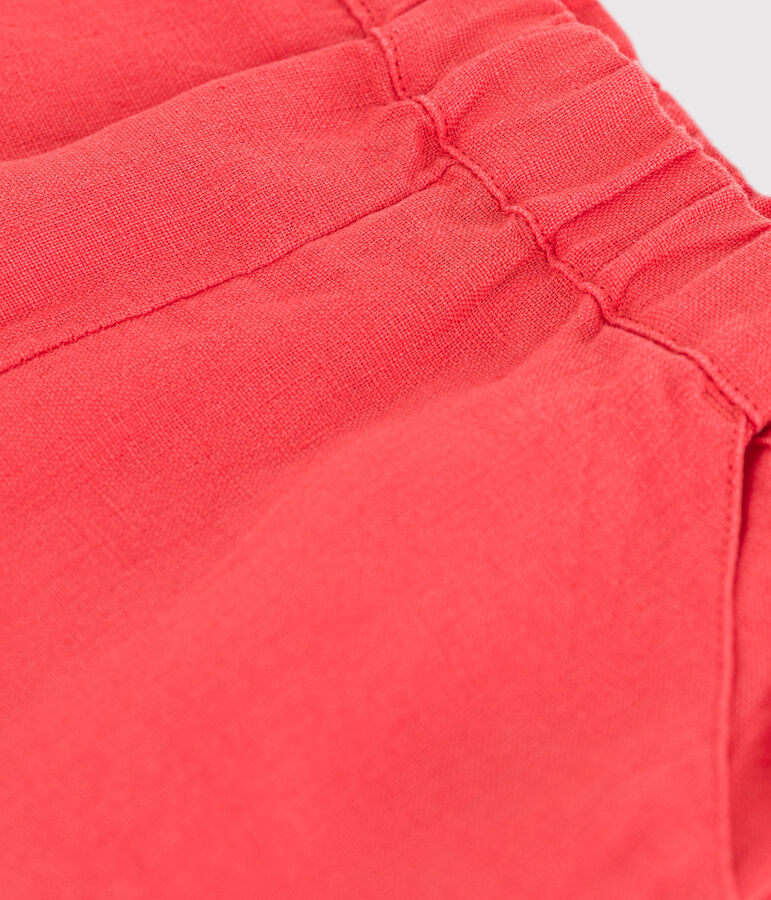 Shorts beb&egrave; in lino arancione