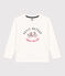 T-shirt bambino a maniche lunghe in cotone bianco
