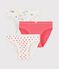 Set di 3 slip per bambina con fantasia a fiori variante 1