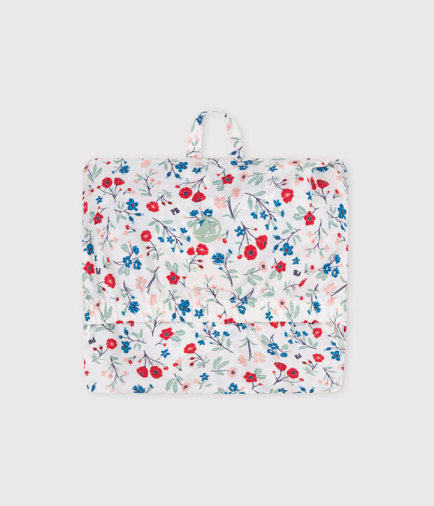Giacca a vento anti-UV in poliestere con stampa a fiori neonato bianco/multicolore