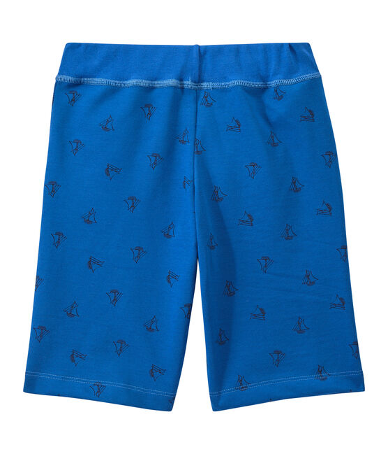 Bermuda bambino in jersey pesante stampato blu PERSE/blu SMOKING