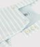 Pagliaccetto in spugna di cotone a righe neonato blu/ecru