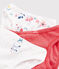 Confezione da 3 slip fantasia fiori da bambina variante 1