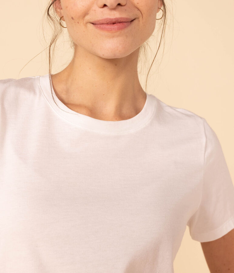 T-shirt LE DROIT girocollo in cotone Donna bianco