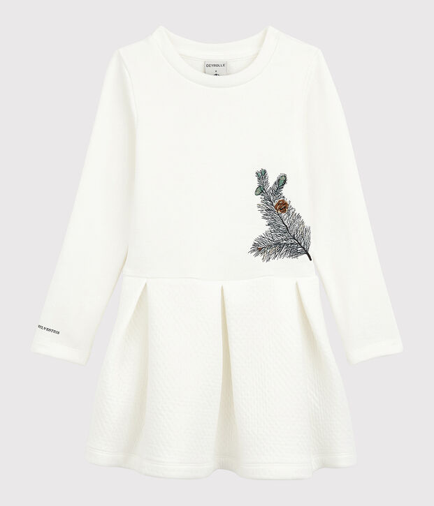 Abito bambina Petit Bateau x Deyrolle bianco