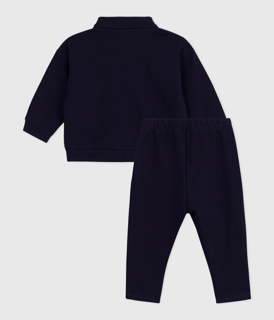 Set per neonato composto da felpa e pantaloni in cotone tinta unita SOIR