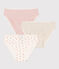 Confezione da 3 slip bambina in cotone ed elastam motivo fiore variante 1