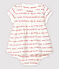 Abito manica corta con bloomer bebè femmina in jacquard di cotone biologico bianco MARSHMALLOW/rosso TERKUIT
