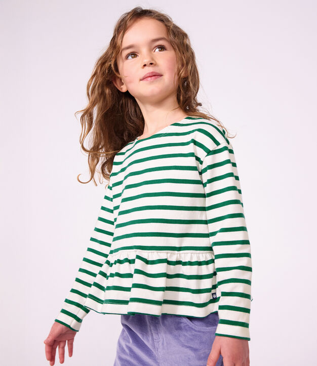 Marini&egrave;re in cotone bambino verde/verde