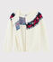 Cardigan lana e cotone bambina bianco MARSHMALLOW/bianco MULTICO
