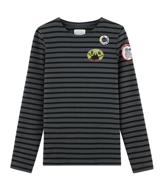 Marinière unisex grigio MAKI/nero BLACK