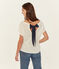 T-shirt in lino donna bianco MARSHMALLOW