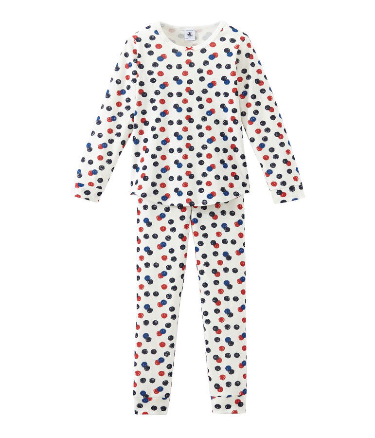 Pigiama per bambina bianco/multicolore