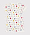 Tutina corta con stampa Monsieur Madame in cotone neonato bianco MARSHMALLOW/bianco MULTICO