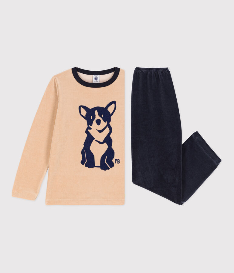 Pigiama bambino in ciniglia TRENCH/ MULTICO