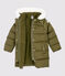 Piumino lungo bambina verde MILITARY