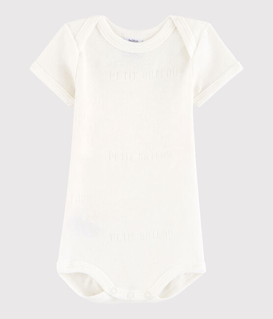 Body a manica corta bebè unisex bianco MARSHMALLOW