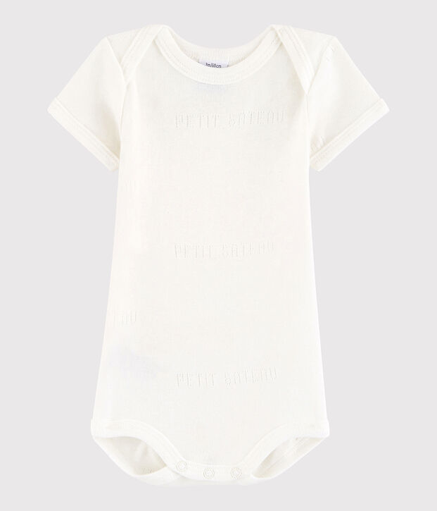 Body a manica corta beb&egrave; unisex bianco