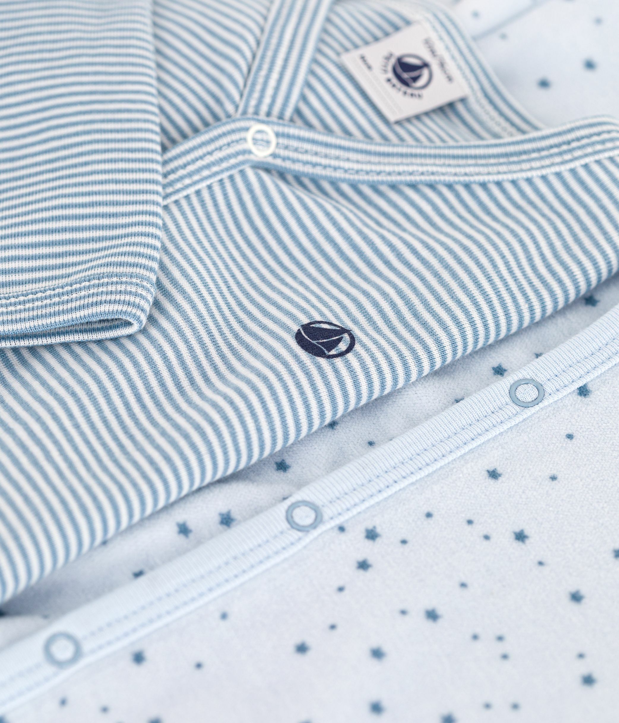 Set di pigiami in cotone con stampa neonato multicolore