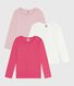 Set di T-shirt a maniche lunghe in cotone tinta unita bambino