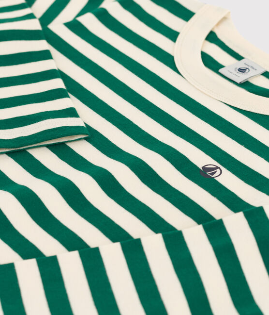 T-shirt bambino a maniche lunghe in cotone EVERGREEN/ AVALANCHE
