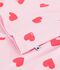 Pigiama corto in cotone con stampa a cuori bambina rosa/arancione
