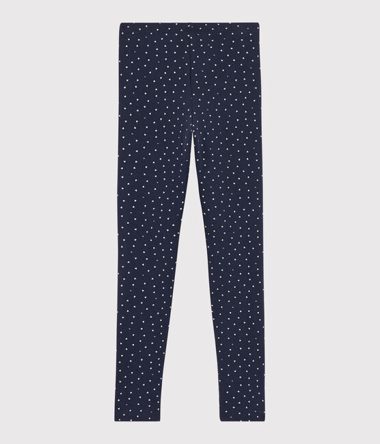 Leggings in jersey lycra bambina blu SMOKING/bianco MULTICO