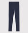 Leggings in jersey lycra bambina blu SMOKING/bianco MULTICO