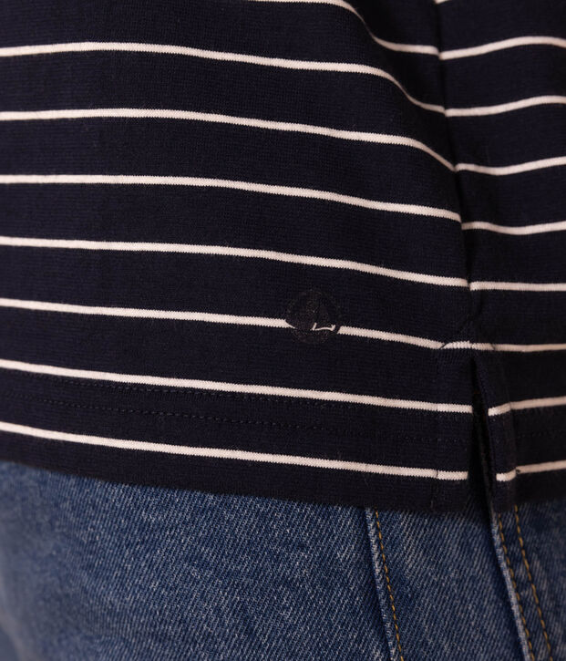 T-shirt LE BOXY in cotone Donna blu/bianco