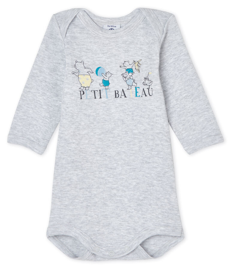 Body manica lunga beb&egrave; maschietto-bambina grigio