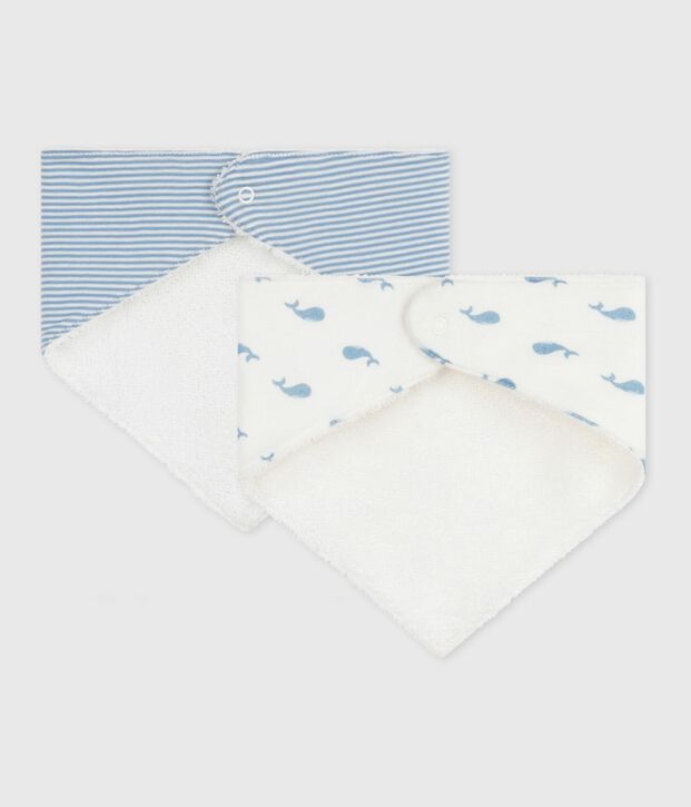 Set di bandane in cotone con stampa neonato multicolore