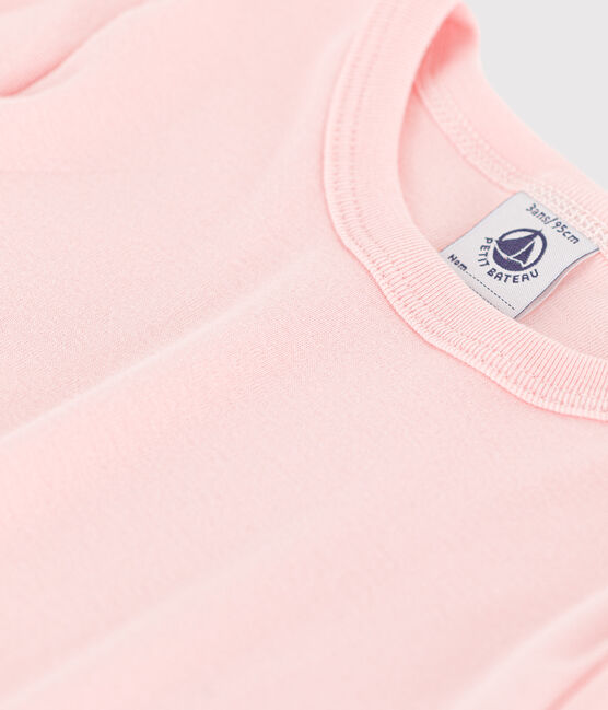T-shirt a maniche lunghe bambina in cotone rosa MINOIS