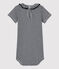 Body con collo millerighe in cotone biologico bebè blu SMOKING/bianco MARSHMALLOW