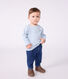 T-shirt a maniche lunghe in cotone a righe neonato