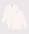 Confezione da 2 t-shirt bambina maniche lunghe in cotone motivo cuore variante 1