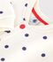 Giubbotto modello teddy in cotone con stampa a pois neonato blu/blu