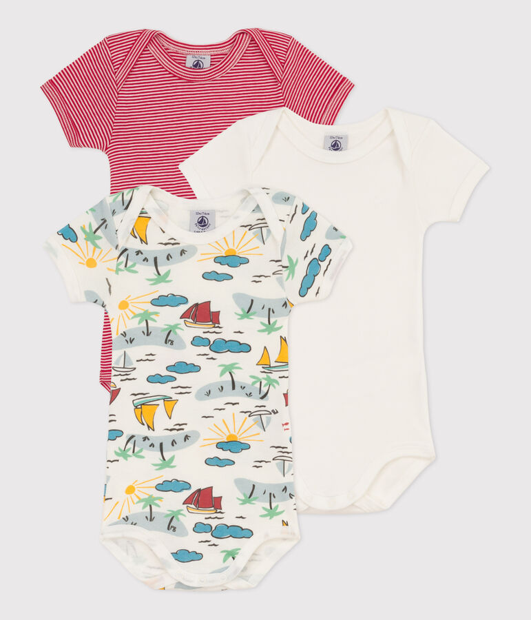 Confezione da 3 body a maniche corte in cotone modello esploratore variante 1