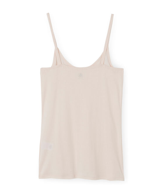 Canottiera con spalline donna in cotone leggero rosa FLEUR