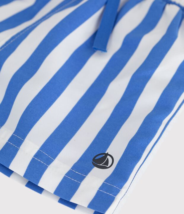Shorts da bagno a righe neonato blu/bianco