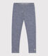Leggings millerighe in lana e cotone