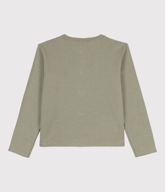 Cardigan in cotone bambina verde MARECAGE