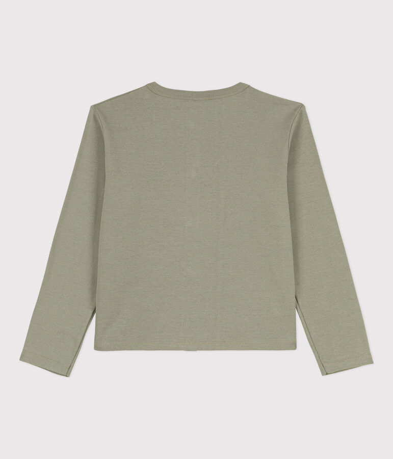 Cardigan in cotone bambina verde