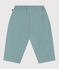 Pantaloni in misto cotone e lino tinta unita neonato verde PAUL