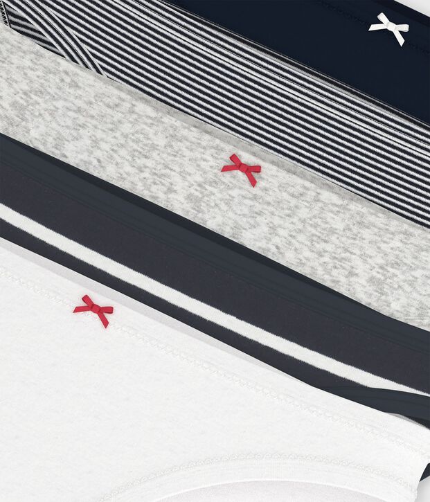 Confezione da 5 slip in cotone donna multicolore