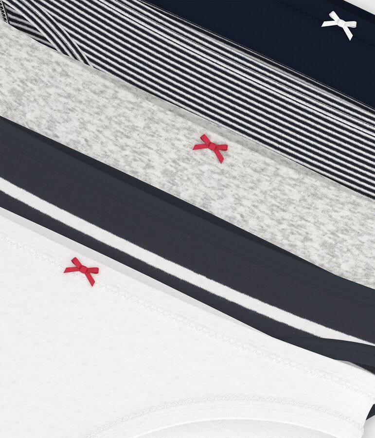 Confezione da 5 slip in cotone donna multicolore